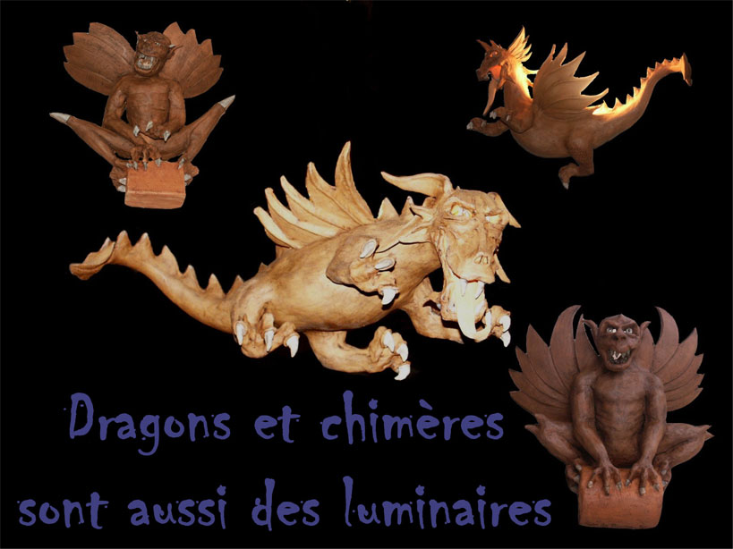 Dragons and chimeras luminaire bestiary fantatique from the imaginary medievval